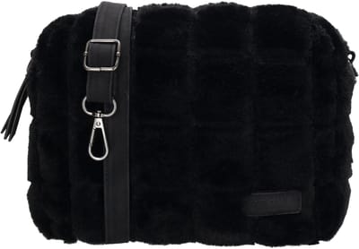 Zebra Trends Milou Crossbodytas - Schoudertas - Fur - Bont - Schouderband - Zwart