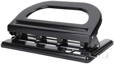 Papierperforator met 30 Bladen Capaciteit en Verstelbare Ponsafstand, 4-Holes Handmatig voor School en Kantoor, Inclusief Positioneringslijn en Schroevendraaier