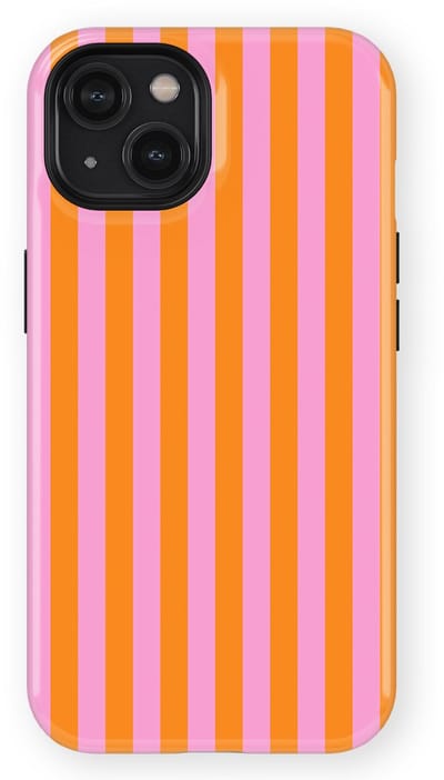 DripCase Gestreept Hoesje geschikt voor iPhone 14 | Backcover met Mag | Stripes Motief | Trendy Case geschikt voor iPhone 14 met Strepen Bubble Beam