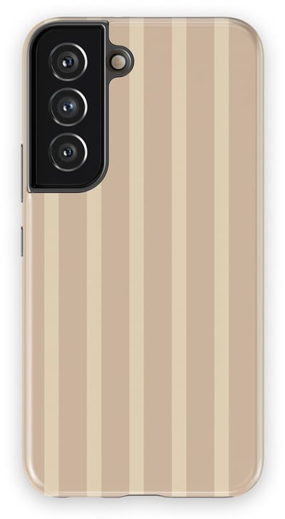 DripCase Gestreept Hoesje Samsung Galaxy S22 | Backcover met Mag | Stripes Motief | Trendy Case Samsung Galaxy S22 met Strepen Milk Blush