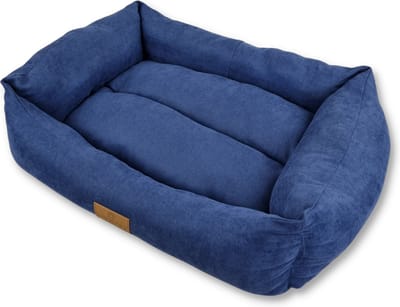 Topmast Hondenmand - Velours Comfort Line - Navy - Maat M - 62 x 44 x 22 cm - Hondenbed - Hondenkussen