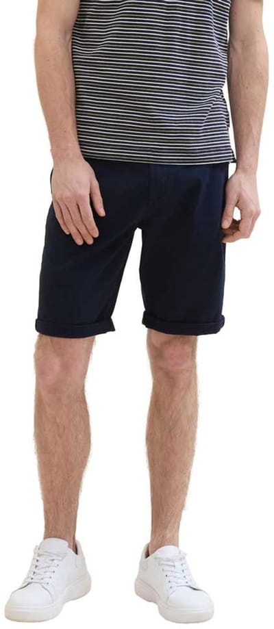 Tom Tailor Regular Washed Chino Shorts Zwart 36 Man