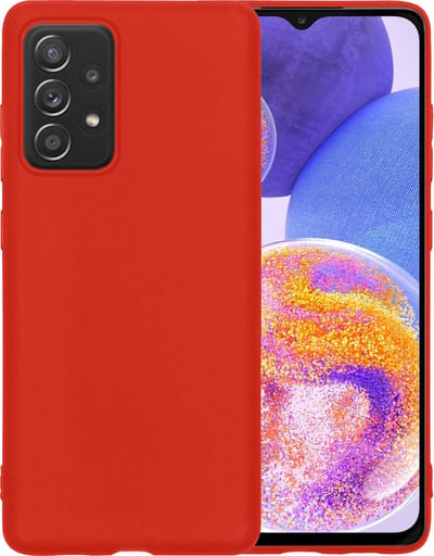 Hoesje - Geschikt voor Samsung Galaxy A23 - Sterk & Shockproof - Siliconen Case - Hoes Cover - Telefoonhoes - Rood
