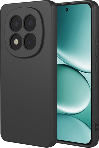MobyDefend Hoesje - Geschikt voor Xiaomi Redmi Note 15 Pro 5G - Matte Siliconen Backcover - Zwart