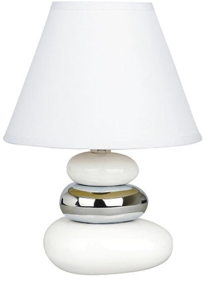 Licht-Erlebnisse - Salem - Tafellamp - Dimbaar - E14 - van - Keramiek stof - in - Wit zilver
