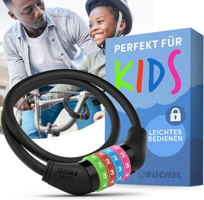 Kleurrijk Kinderfietsslot zonder Sleutel - Combinatiefietsslot voor Kinderfietsaccessoires