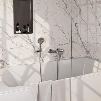Brauer Chrome Edition Opbouw Baddouche Thermostaatkraan - Wandhouder - 3 stand - Doucheslang - Handdouche - Chroom