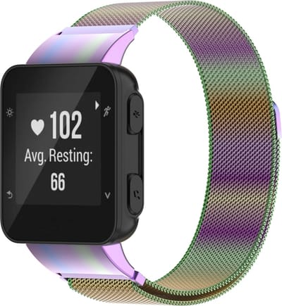 By Qubix - Geschikt voor Garmin Forerunner 35 / 30 - Milanese bandje - Multicolor