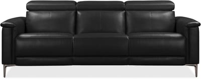 Lund-Sofa - 3-zits - 2 Elektrische Relax - Zwart PU