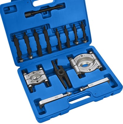 Datona® 14-delige Lagertrekkerset – Voor Lagers, Poelies en Binnenringen – Inclusief Verlengstangen, Lagermessen en Kunststof Opbergkoffer