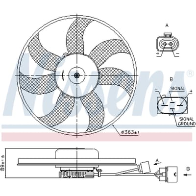 Koelventilatorwiel, motorkoeling NISSENS 850020