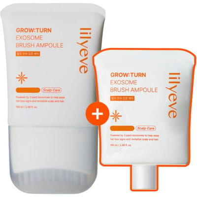 lilyeve Growturn Exosome Borstel Ampul Set 160ml (130ml + 30ml) – Serum voor hoofdhuid- en haargroei 100 ml + Refill 100 ml