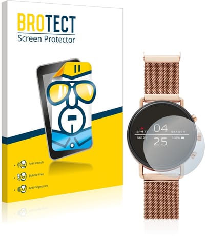 BROTECT - Screenprotector voor Skagen Smartwatch Falster 40mm - Folie Beschermfolie transparant 2 Stuks