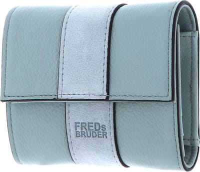 FREDsBRUDER Leren Portemonnee Lazap Flapover Wallet Sky Blue Lichtblauw
