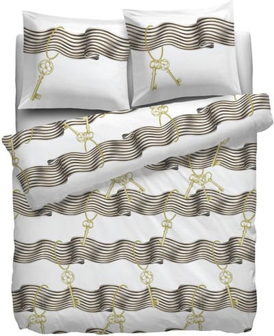 HNL Refined Dekbedovertrek Marcus - Eenpersoons - 155x220 + 80x80 cm - Offwhite