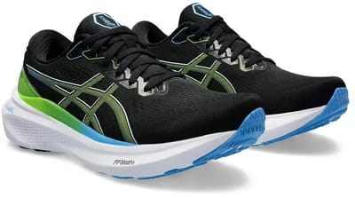 ASICS GEL-KAYANO 30 - Unisex Hardloopschoen - Zwart/Lime - Maat 39.5