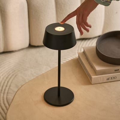 Tavellio Hugo Oplaadbare Tafellamp – H36 – USB en Touch – Tot 120 branduren – Zwart