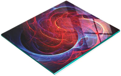 Decoratieve glazen snijplank voor in de keuken, fractale kunst, 60x52 cm