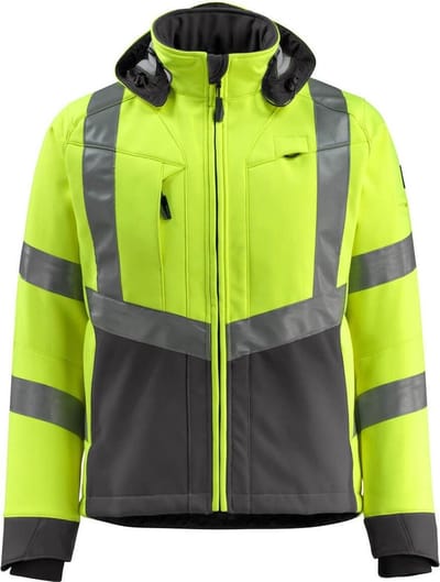 Mascot Safe Supreme Softshell jas 15502-246 - hi-vis geel/donkerantraciet - 2XL