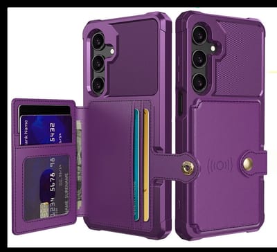 Portemonnee Hoesje Geschikt voor Samsung Galaxy A26 - Back Cover met Pasjeshouder - Telefoonhoesje voor Pinpas - Kaarthouder op Achterkant - Case met Magneet Paars