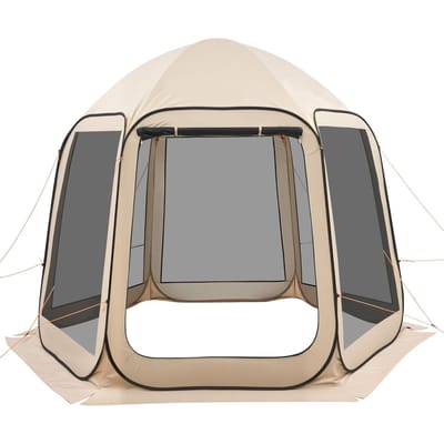 Tente Moustiquaire, 3030 x 2650 x 2300 mm, Tente Moustiquaire Pop-Up 4-8 Personnes, Auvent Moustiquaire Portable avec Sac de Transport, Côtés en Filet, Piquets, pour