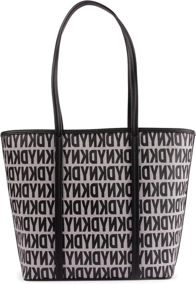 Handtas Dames - Schoudertas Portemonnee - Dagelijks Gebruik - Allover Branding - Magnetische Sluiting - Zwart