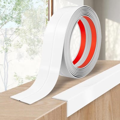 Hoekbeschermers voor Wanden, Zelfklevend, 4cm x 3M, Wit Plastic voor Tegelrand en Wandafwerking, Veiligheid en Bescherming