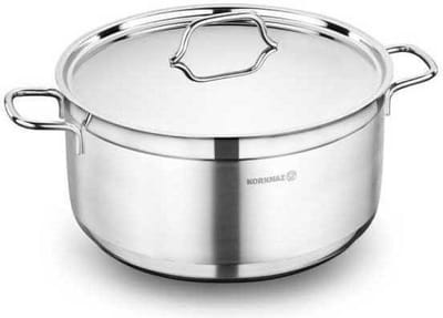 Korkmaz RVS Kookpan 1.8L – Compacte Pan Geschikt Voor Inductie – Alfa Serie Met Dubbele Bodem