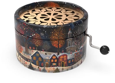 Belle Lurette muziekdoosje kerst Rondo109 met kerstdorp melodie.