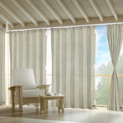 Buiten gordijn 220x137cm Sahara sand overkapping en veranda