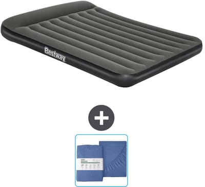 Bestway luchtbed - 2-Persoons - 152 x 203 x 30 cm - Groen - Inclusief en Hoeslaken