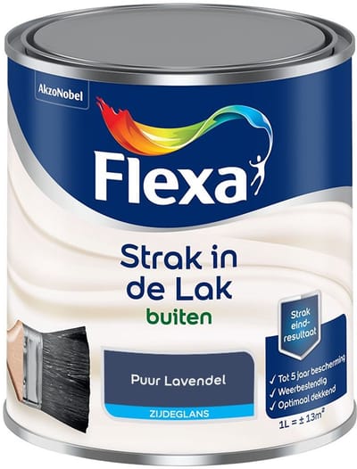 Flexa - Strak In De Lak Buitenlak Zijdeglans - Puur Lavendel - Mengverf - 1 L