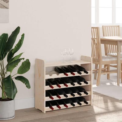 vidaXL - Wijnrek - met - bovenblad - 67,5x25x60 - cm - massief - grenenhout