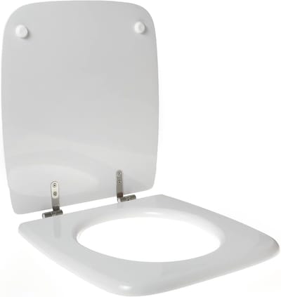 Toiletbril - WC zitting - Badkamer vernieuwen - Hout met polyester - 405 x 360 mm - Wit