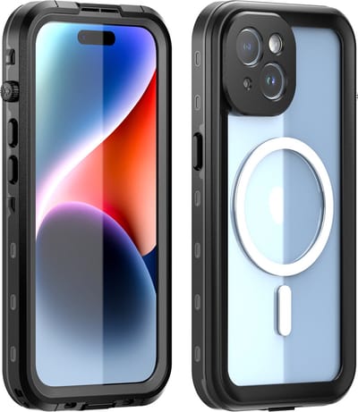 Turtle Shift Volledig waterdicht en stofdicht hoesje Geschikt Voor iPhone 15 - Magnetische ring