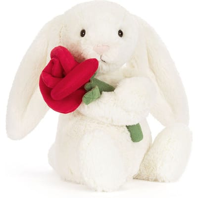 Jellycat knuffel bunny cream with Rose