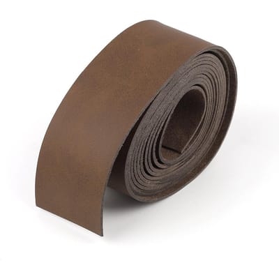 2 Meter Lange DIY Ambachten Leren Riem Brede Leerbewerking Strips DIY Huisdier Halsbanden Treklijnen Riemen Sleutelhangers Horlogebandjes 2.5CM Width koffie