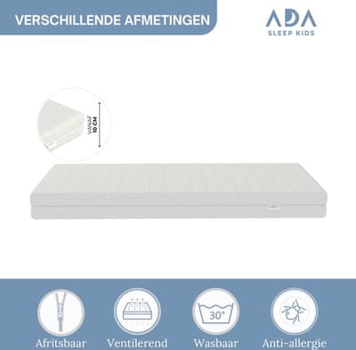 Ada Sleep HR Koudschuim Matras 80x160 cm - 14 cm - Orthopedische Matrassen - HR+ Technologie - Gemiddeld