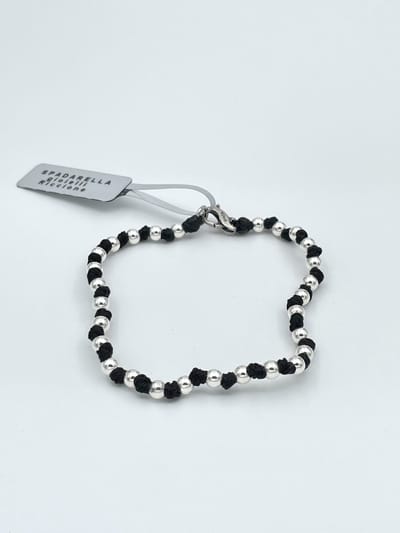 Spadarella Gioielli - SPBR02 - Armband - 925 Zilver - 4mm - Black 4000 - 19 Cm