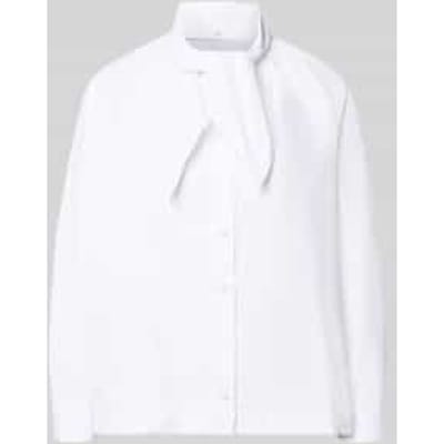 Regular fit overhemdblouse van katoenmix met opstaande kraag