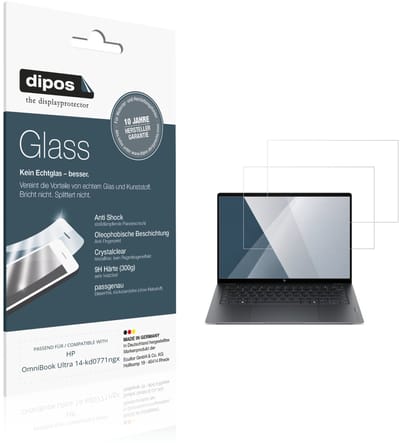 dipos – 2x Pantserfolie geschikt voor HP OmniBook Ultra 14-kd0771ngx | 9H Screenprotector
