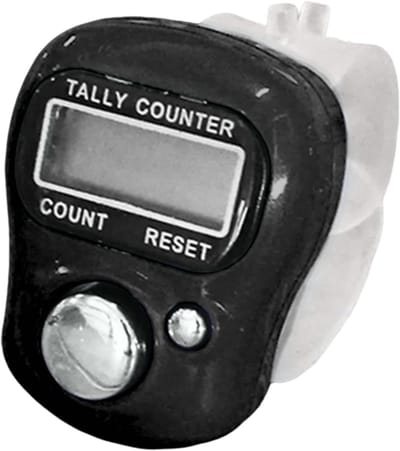 Vingerklikker Teller - Handteller Telmachine - Sport Evenementen Tellen - Verstelbare Lus - 20 x 6 x 2 cm - Zwart