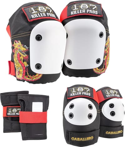 Kniebeschermers, Elleboogbeschermers en Polsbeschermers Set voor Skateboarden - Six Pack S/M