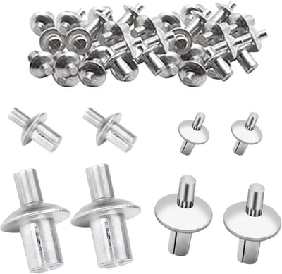 Aluminium Blindklinknagels - Klinknagels Set - Bevestigen Materialen - Eenvoudige Montage - 5x7/9/11/13mm - Zilver