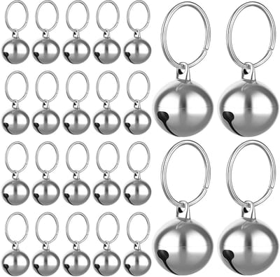 Dailygoods - 24 stuks metalen jingle bells, honden- en kattenhalsband, bel met gespen, luide hanger, huisdieraccessoires, verlies geen trainingsbedels voor huisdieren