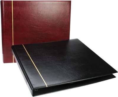 SAFE Verzamelalbum voor ansichtkaarten - incl. 8 insteekbladen voor 96 kaarten - Zwart