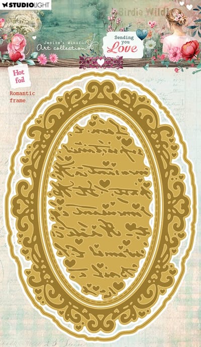 Hot foil cutting die Romantic frame - JMA Sending you love nr. 14
