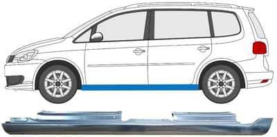 Volledige dorpel voor Volkswagen Touran 2010-2015 / Links