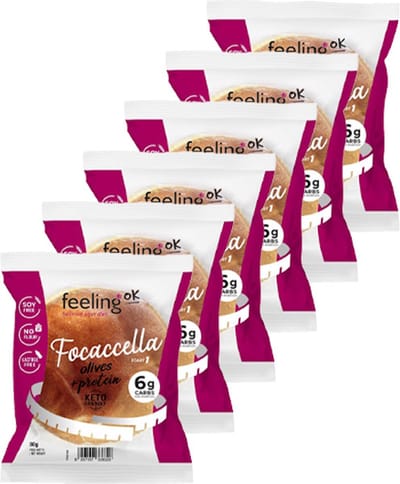 Feeling OK | Focaccella | Olives | 6 stuks | 6 x 80g