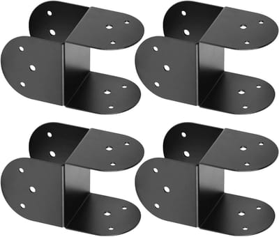 Paaltop Verbindingsbeugel - Pergola Koppelbeugels - Stevige Constructies Bouwen - Verhoogde Stabiliteit - voor 10x10 cm Palen - Metaal